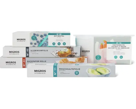 Gesamtes Kitchen & Co.-Folien- und -Beutel-Sortiment