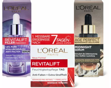 Gesamtes L'Oréal Paris Gesichtspflege-Sortiment