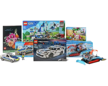 Gesamtes Lego- und Playmobil-Sortiment
