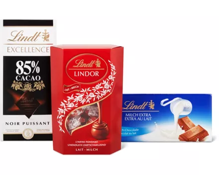 Gesamtes Lindt Schokoladen-Sortiment