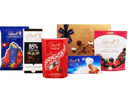 Gesamtes Lindt Schokoladen-Sortiment