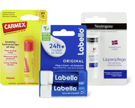 Gesamtes Lippenpflege-Sortiment