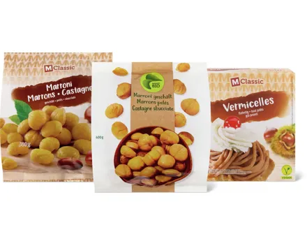 Gesamtes Marroni- und Vermicelles-Sortiment