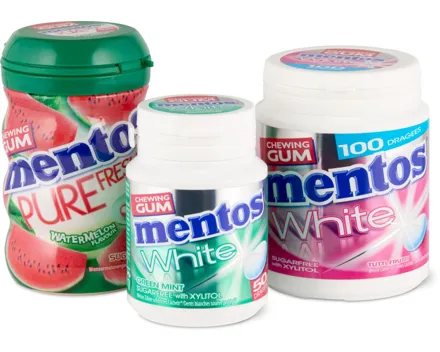 Gesamtes Mentos Kaugummi-Sortiment
