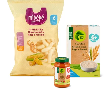 Gesamtes Migros Bio Babynahrungs- und Mibébé-Sortiment