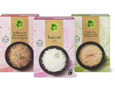 Gesamtes Migros Bio Reissortiment