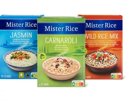 Gesamtes Mister Rice Bio Sortiment