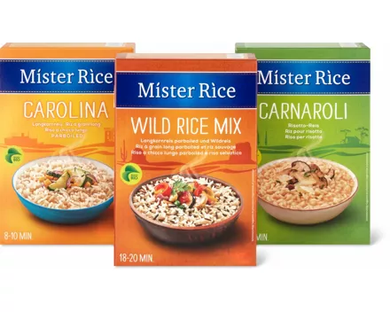 Gesamtes Mister Rice Bio Sortiment