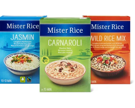 Gesamtes Mister Rice Bio Sortiment