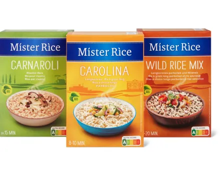 Gesamtes Mister Rice Bio Sortiment