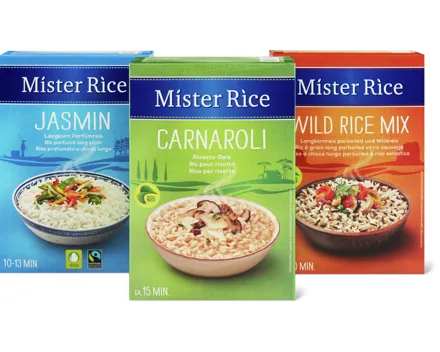 Gesamtes Mister Rice Bio Sortiment