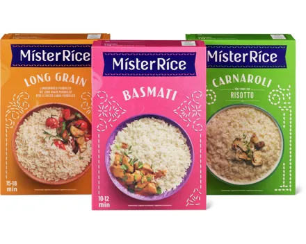 Gesamtes Mister Rice Sortiment
