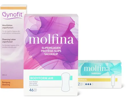 Gesamtes Molfina- und Gynofit-Sortiment