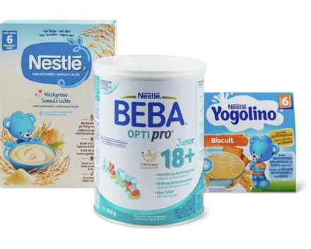 Gesamtes Nestlé Babynahrungs-Sortiment