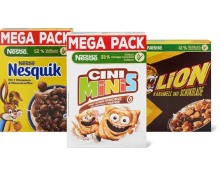 Gesamtes Nestlé Cerealien-Sortiment