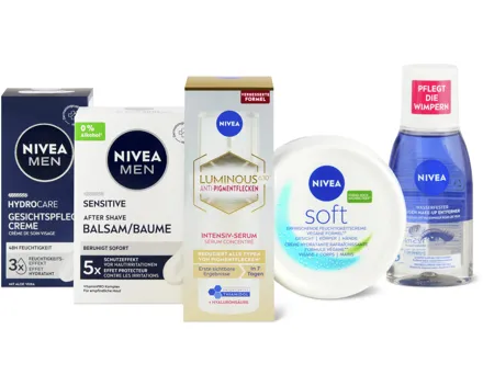 Gesamtes Nivea-Gesichtspflege- und -Allzweck-Cremen-Sortiment