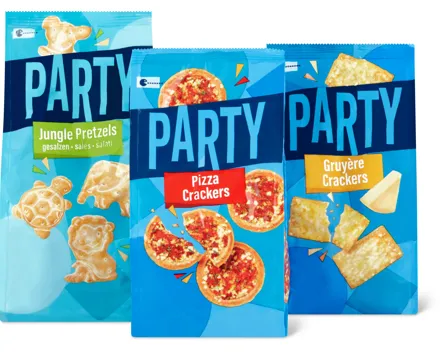 Gesamtes Party Apérogebäck Sortiment