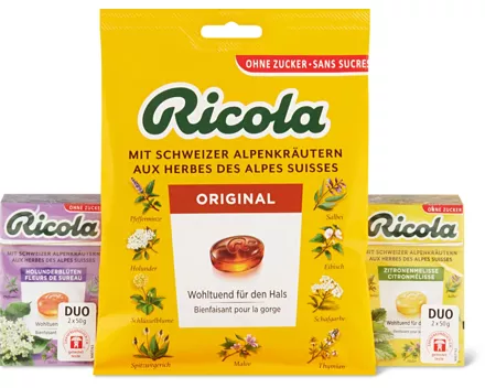 Gesamtes Ricola Sortiment