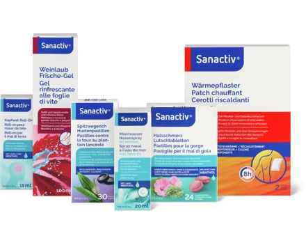 Gesamtes Sanactiv Sortiment