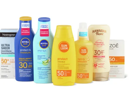 Gesamtes Sonnenschutz-Sortiment