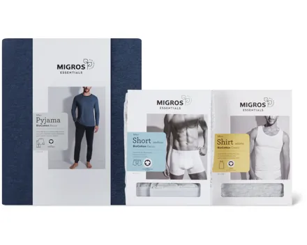 Gesamtes Tag- und Nachtwäsche-Sortiment für Herren