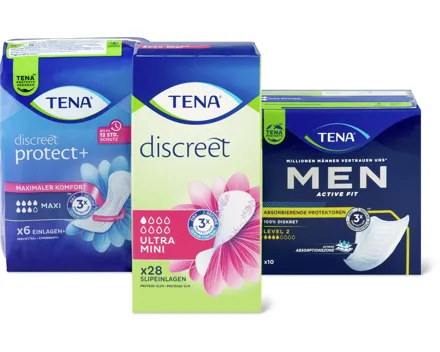 Gesamtes Tena Sortiment
