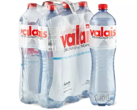 Gesamtes Valais Mineralwasser Sortiment