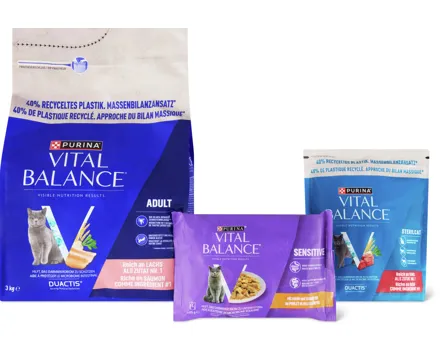 Gesamtes Vital Balance Katzenfutter Sortiment