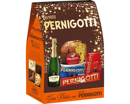 Geschenkbox Gran Natale Pernigotti Panettone 5-teilig