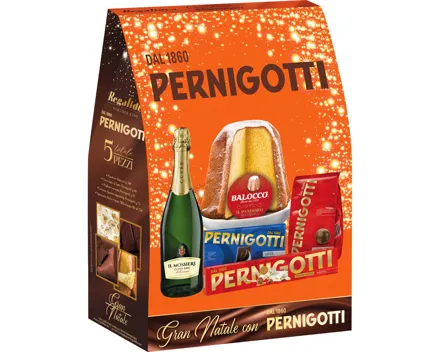 Geschenkkorb Gran Natale Pernigotti Pandoro 5-teilig