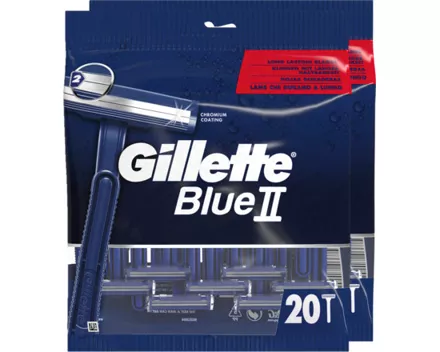 Gillette Einwegrasierer Blue II Twin 2x20 Stück
