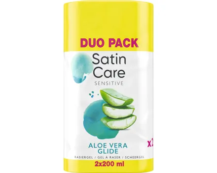 Gillette Rasierschaum Satin Care Gel Duo 2 x 200ml