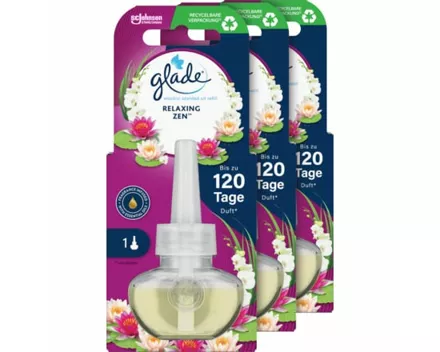 Glade Duftstecker Nachfüller Relaxing Zen 3 x 20 ml