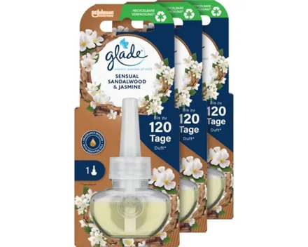 Glade Duftstecker Nachfüller Sensual Sandelwood & Jasmin 3 x 20 ml