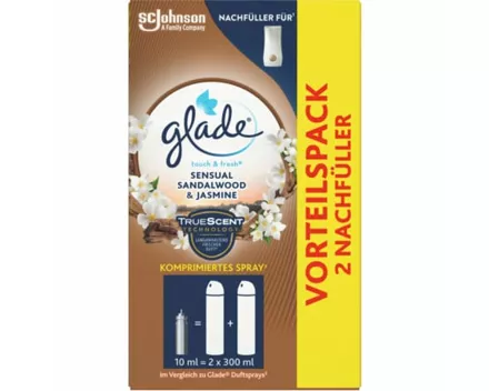 Glade Touch & Fresh Sandalwood & Jasmin Refill 2x10ml