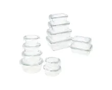 Glasschüssel mit Schnappdeckel 12er Set