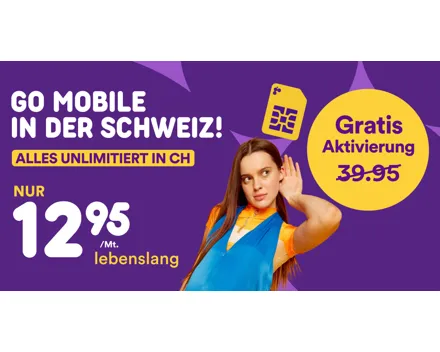 GoMo: Gratis Aktivierung (CHF 0 statt CHF 39.95)