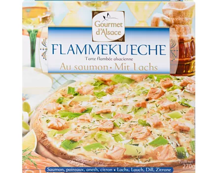 Gourmet d’Alsace Elsässer Flammekueche mit Lachs