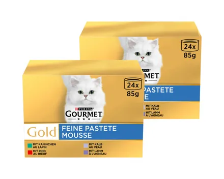 Gourmet Gold Nassfutter Feine Pastete 24x85g 2x 2040g