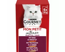 Gourmet Mon Petit Katzenfutter in Sauce Rind & Huhn 6x50g