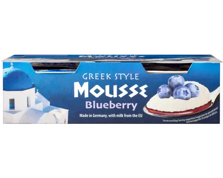 Greek Style Mousse Heidelbeere