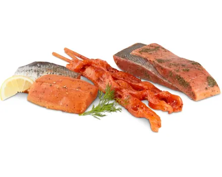 Grill mi Lachs mariniert