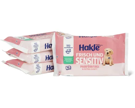 Hakle feuchtes Toilettenpapier, 4er-Pack