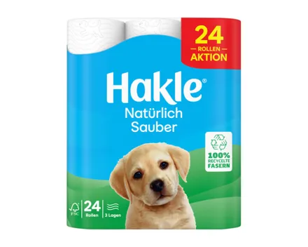 Hakle Natürliche Sauberkeit 3-lagig 24 Rollen