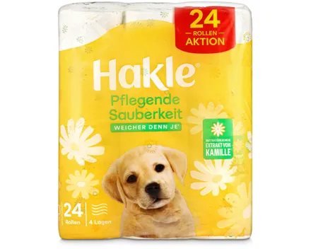 Hakle Pflegende Sauberkeit Kamille 4-lagig 24 Rollen