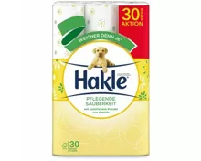 Hakle Pflegende Sauberkeit Toilettenpapier, 30 Rollen