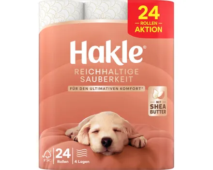 Hakle Reichhaltige Sauberkeit 4-lagig 24 Rollen