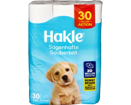 Hakle Toilettenpapier Sagenhafte Sauberkeit Weiss