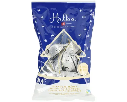 Halba Gianduja-Mäuse gefüllt weiss