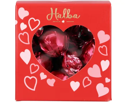 Halba Milchschokolade Mini Kugeln boîte d'amour